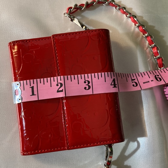❤️ Christian Dior Patent Leather Wallet On Chain - Picture 16 of 17